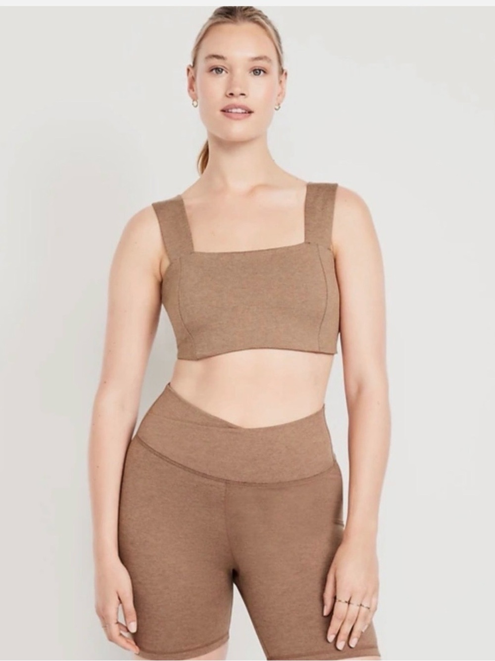 Old Navy CloudComfy Bandeau Sports Bra in Driftwood